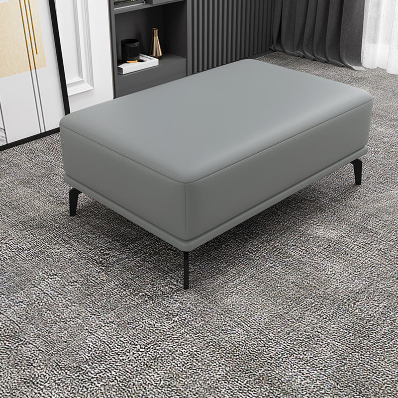 Rectangle Footstools Genuine Leather 23.4 Inch Width Standard Foot Stool