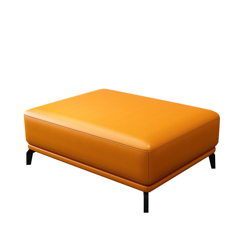 Rectangle Footstools Genuine Leather 23.4 Inch Width Standard Foot Stool