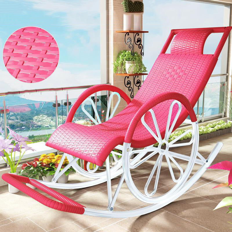 Lounge Iron Base Single Rocking Chair Leisure Chaise Lazy Chair for Balcony