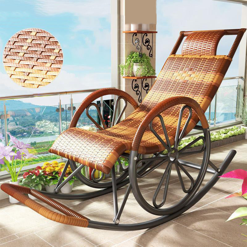 Lounge Iron Base Single Rocking Chair Leisure Chaise Lazy Chair for Balcony