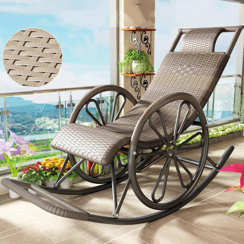 Lounge Iron Base Single Rocking Chair Leisure Chaise Lazy Chair for Balcony