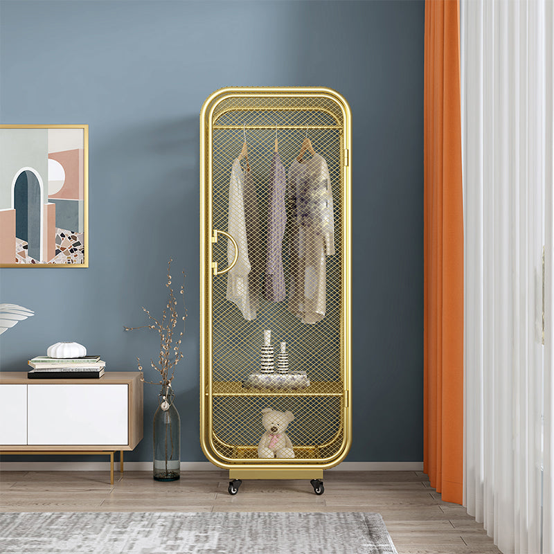 Bedroom Wardrobe Armoire Industrial Style Metal Storage Cabinet