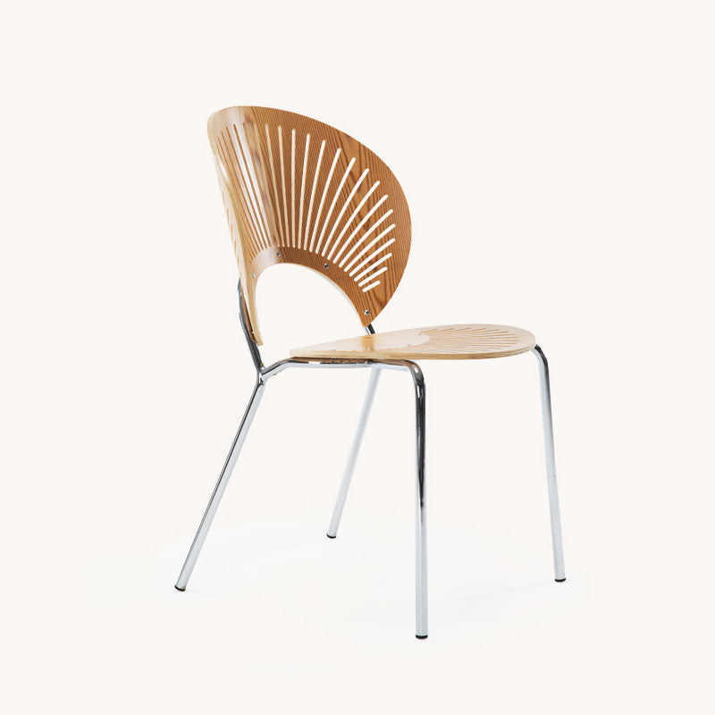 Modern Style Dining Chair Wooden Open Back Side Chair for Dining Room