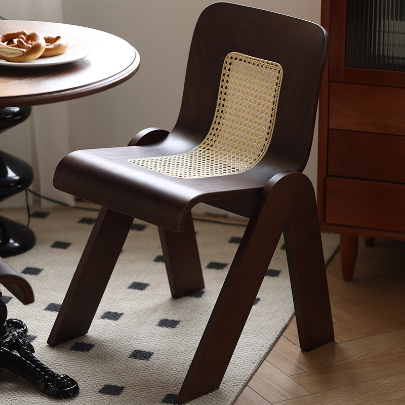 Modern Style Dining Chair Solid Wood Low Back Side Chair for Dining Room