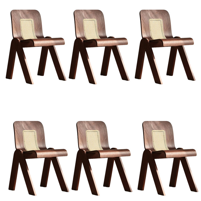 Modern Style Dining Chair Solid Wood Low Back Side Chair for Dining Room