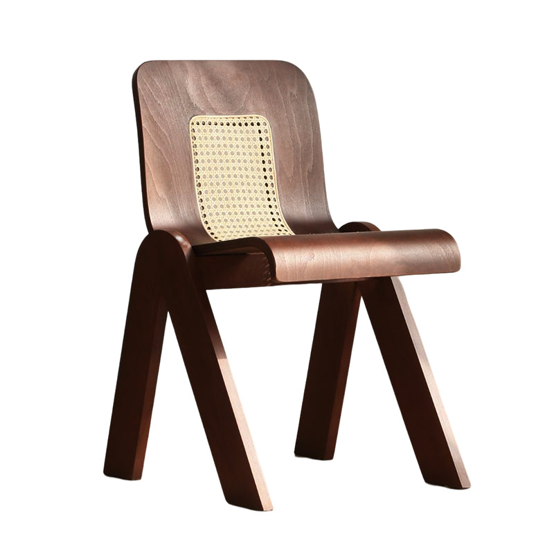 Modern Style Dining Chair Solid Wood Low Back Side Chair for Dining Room
