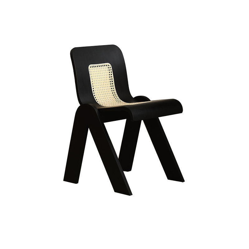 Modern Style Dining Chair Solid Wood Low Back Side Chair for Dining Room