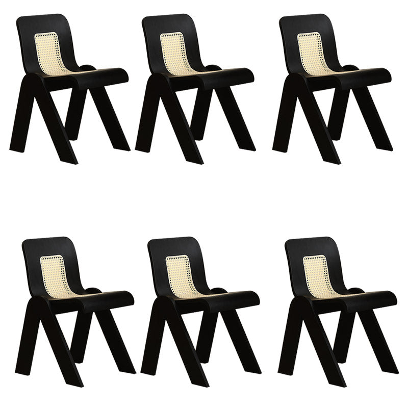 Modern Style Dining Chair Solid Wood Low Back Side Chair for Dining Room