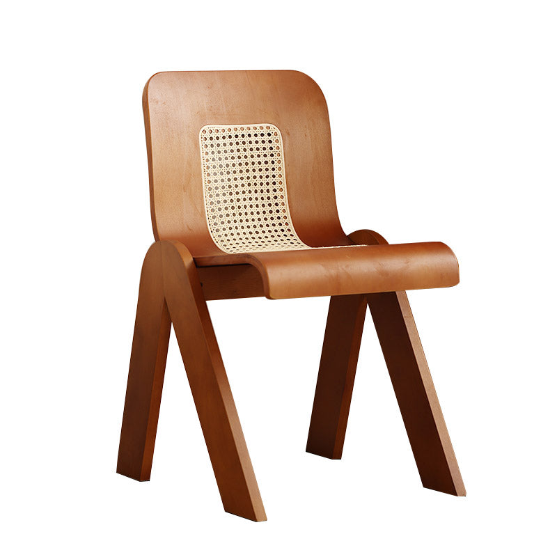 Modern Style Dining Chair Solid Wood Low Back Side Chair for Dining Room
