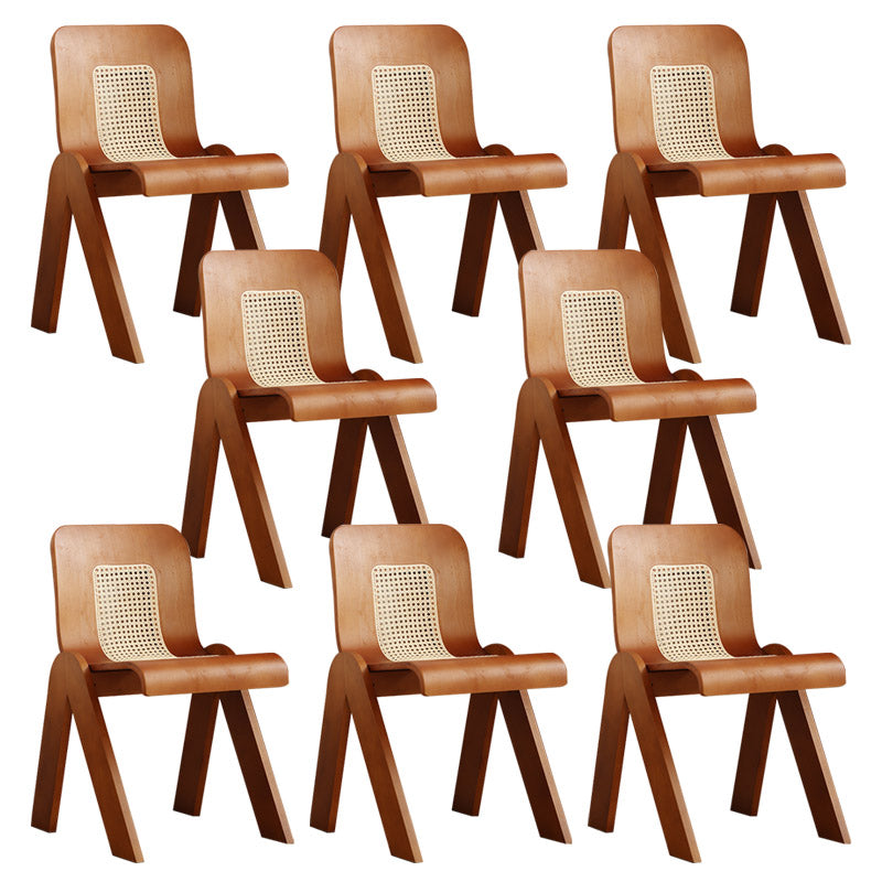 Modern Style Dining Chair Solid Wood Low Back Side Chair for Dining Room