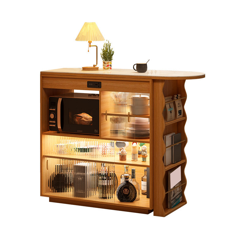 1/2/3 Pieces Bar Stool and Table Set Contemporary Full Natural