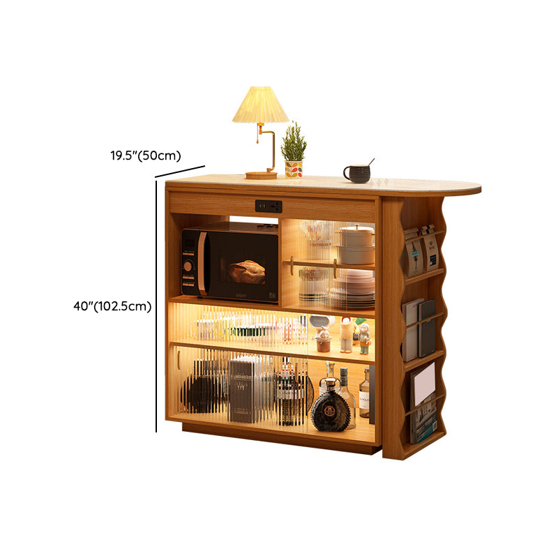 1/2/3 Pieces Bar Stool and Table Set Contemporary Full Natural