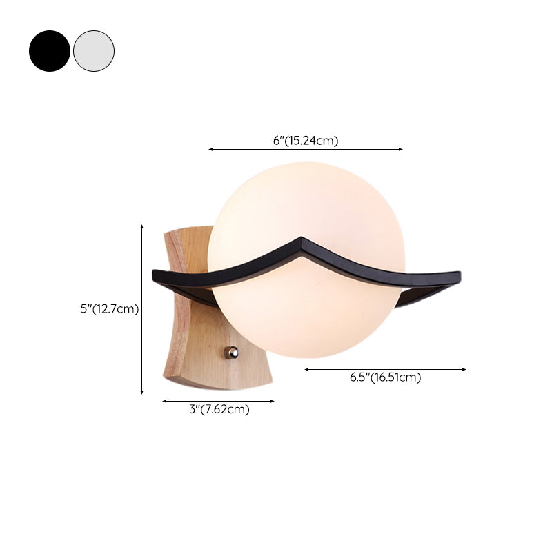 Glass Shade Wall Mounted Sconce Modern Wall Lights for Bedroom