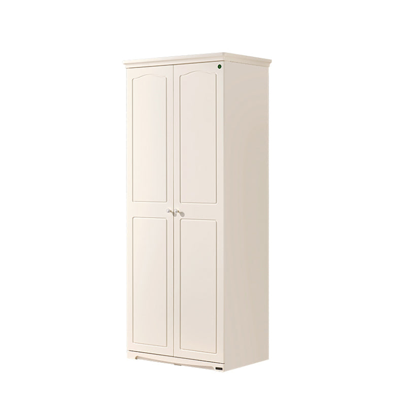 White Manufactured Wood with Shelves with Drawer Wardrobe Closet
