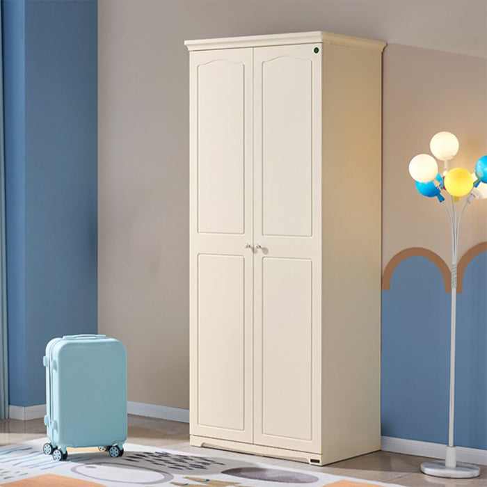 White Manufactured Wood with Shelves with Drawer Wardrobe Closet