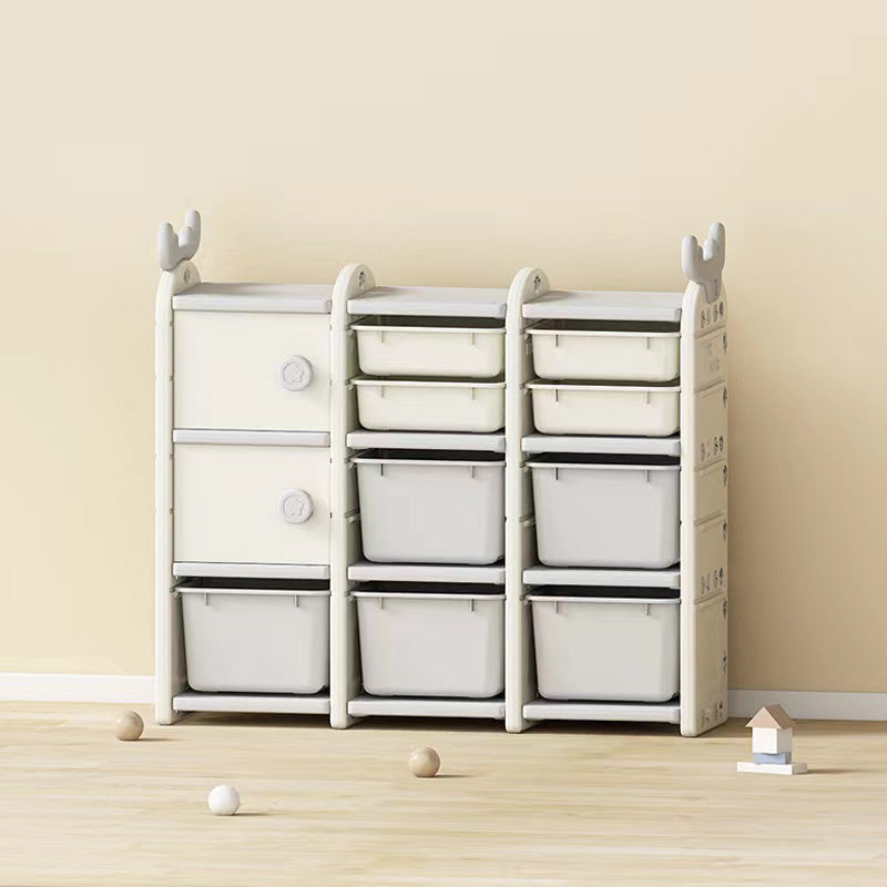 Modern Plastic Standard Kids Bookcase Open Back in Car Theme