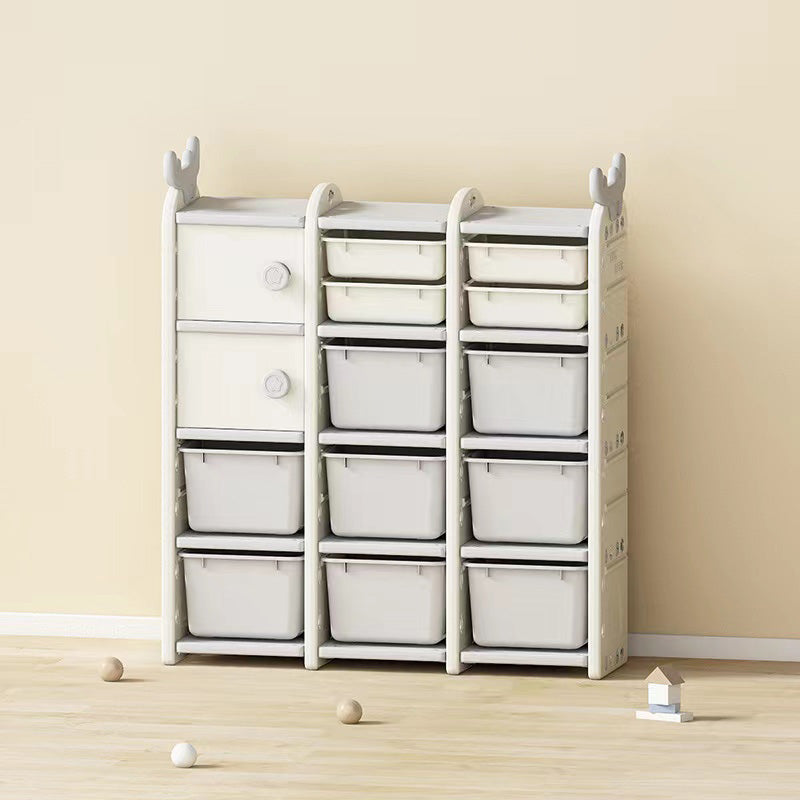 Modern Plastic Standard Kids Bookcase Open Back in Car Theme