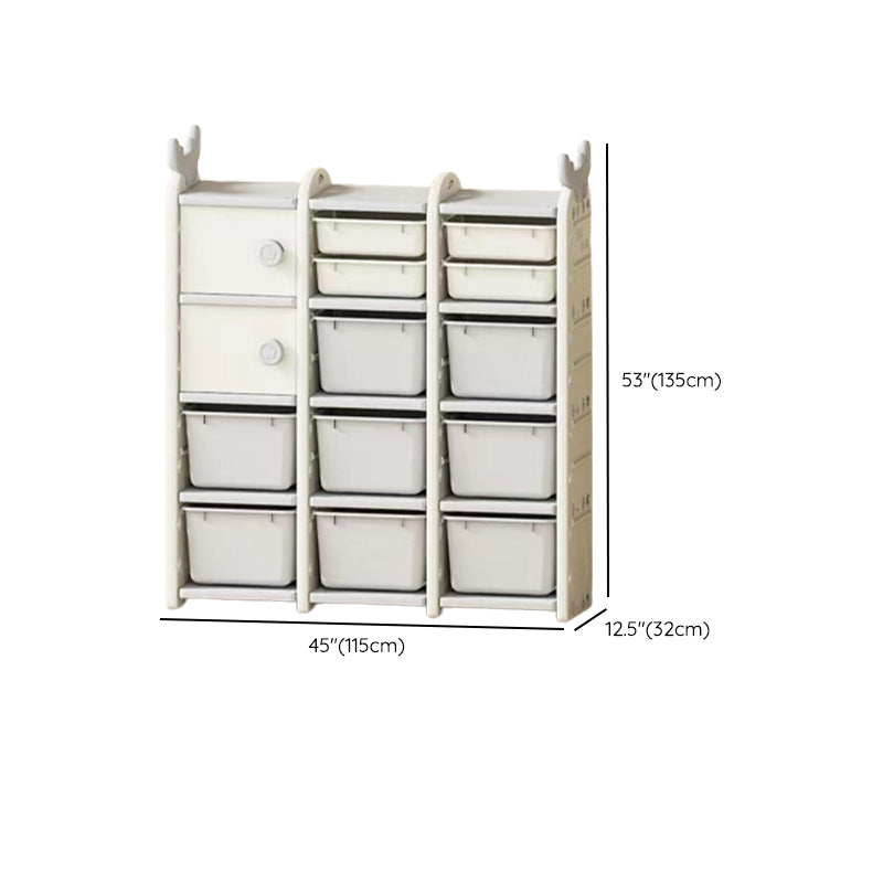 Modern Plastic Standard Kids Bookcase Open Back in Car Theme