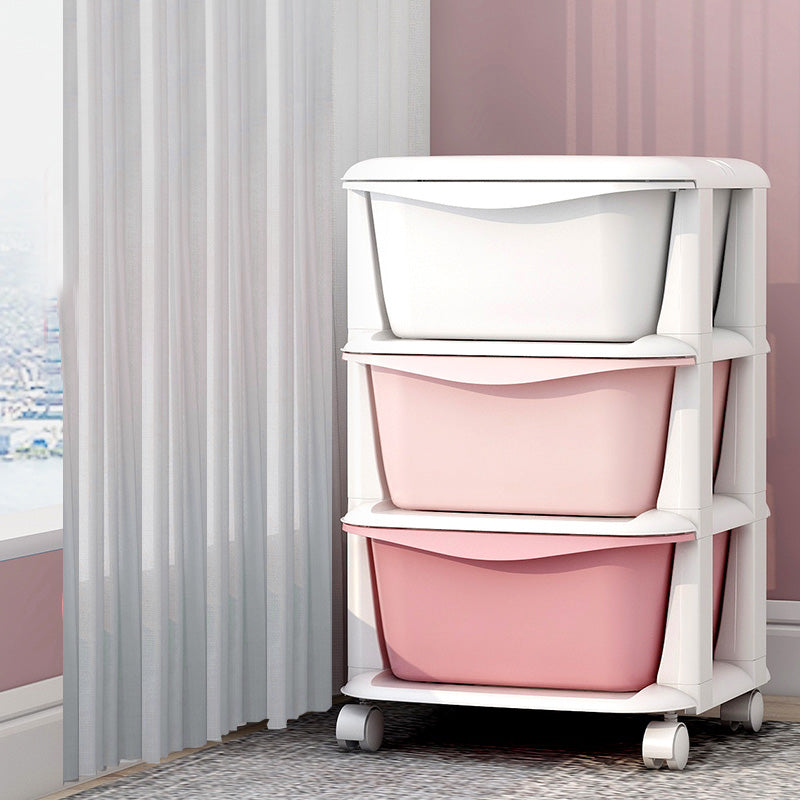 Contemporary Plastic Storage Bookcase Freestanding Closed Back No Theme