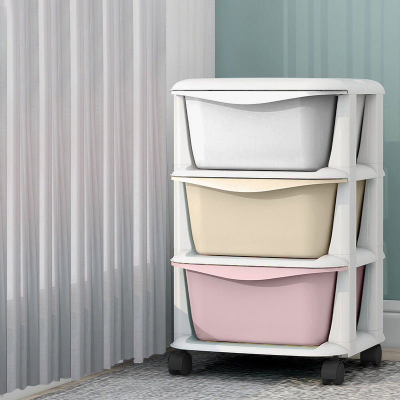 Contemporary Plastic Storage Bookcase Freestanding Closed Back No Theme