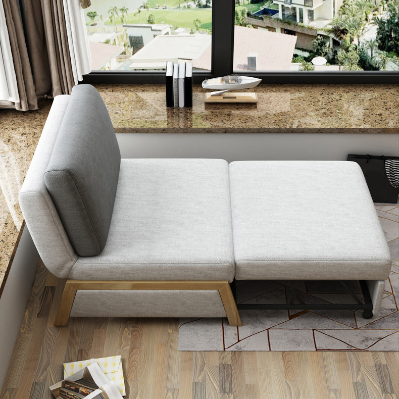 Contemporary Grey/Green Daybed Metal Upholstered Kids Bed with Panel Headboard