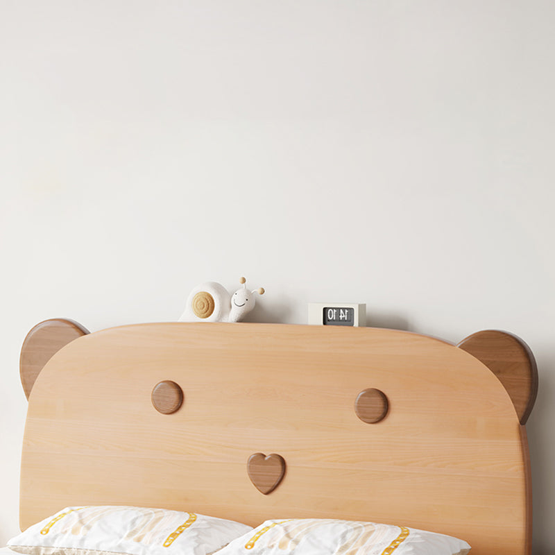 Modern Solid Wood Platform Bed Natural Bed Frame Animals Kids Bed
