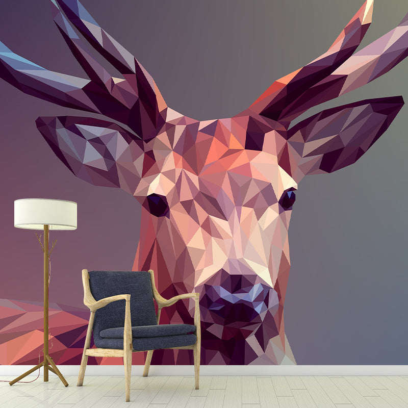 Illustration Animal Pattern Mildew Wall Mural Horizontalt for Living Room