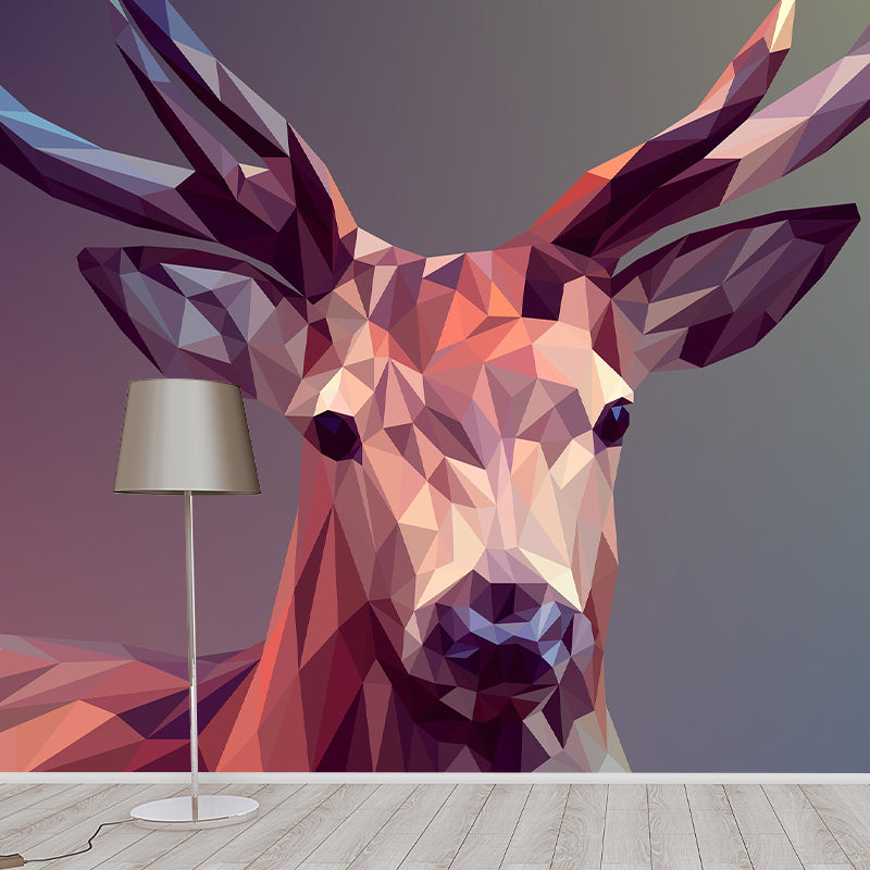 Illustration Animal Pattern Mildew Wall Mural Horizontalt for Living Room