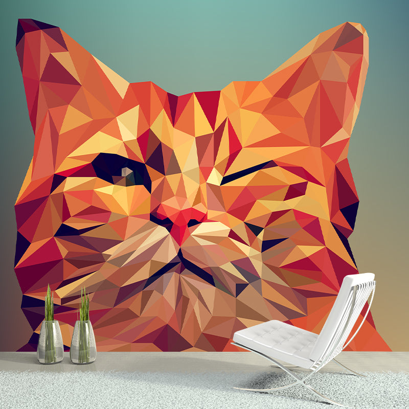 Illustration Animal Pattern Mildew Wall Mural Horizontalt for Living Room