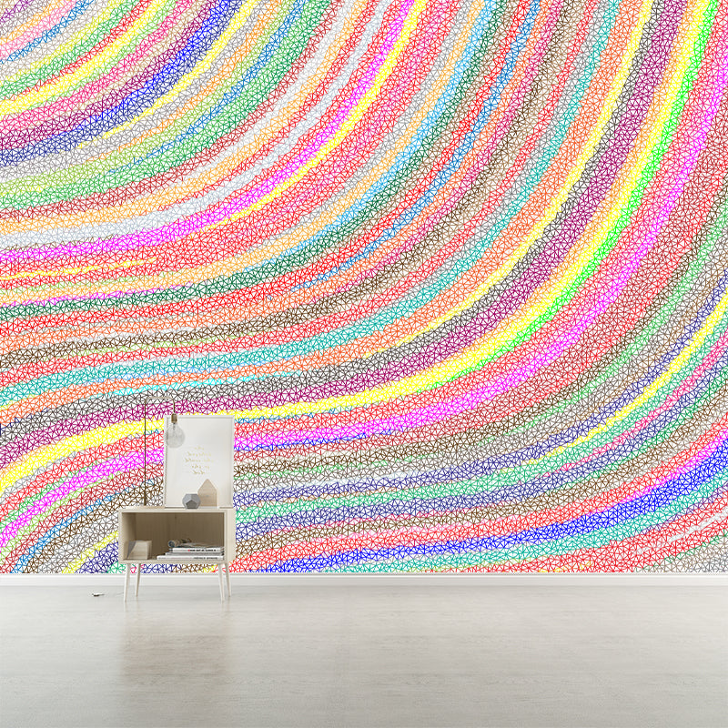 Illustration Pattern Mildew Wall Mural Horizontalt for Living Room