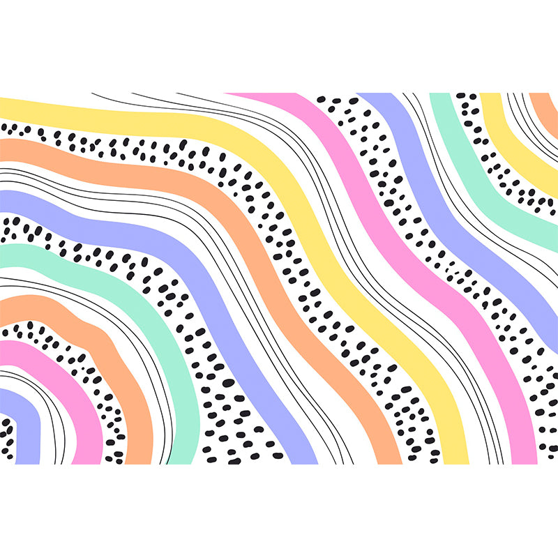 Illustration Pattern Mildew Wall Mural Horizontalt for Living Room