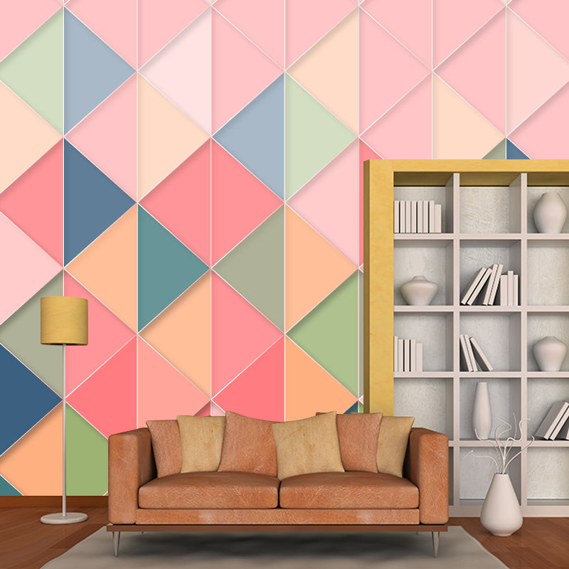Illustration Geometric Pattern Mildew Wall Mural Horizontalt for Living Room