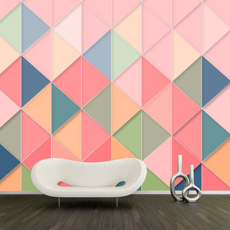 Illustration Geometric Pattern Mildew Wall Mural Horizontalt for Living Room