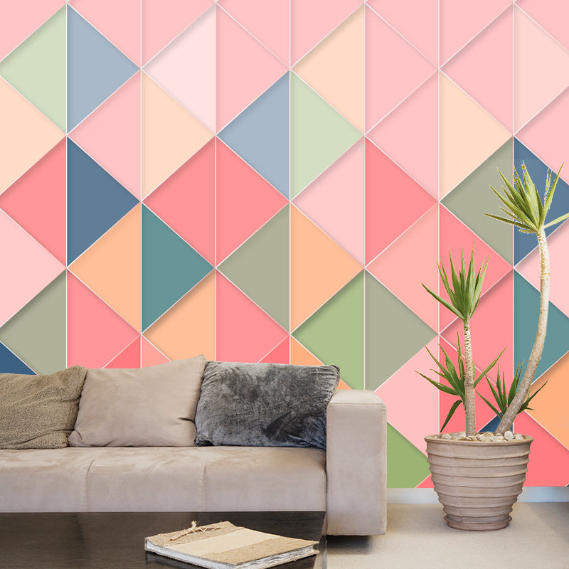 Illustration Geometric Pattern Mildew Wall Mural Horizontalt for Living Room