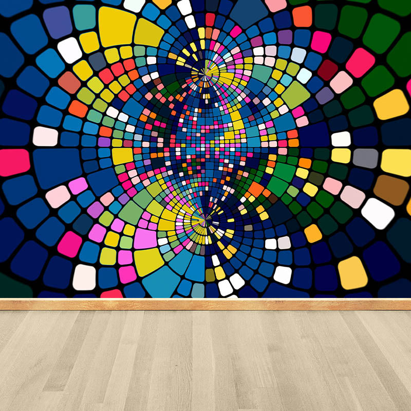 Geometric Illustration Pattern Mildew Wall Mural Horizontalt for Living Room