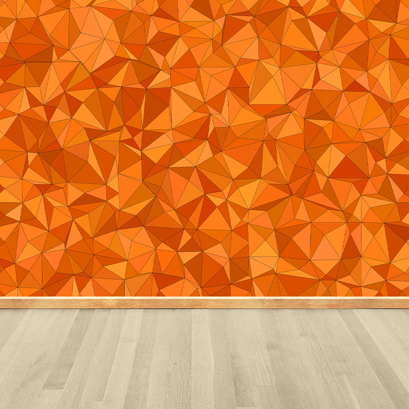 Geometric Illustration Pattern Mildew Wall Mural Horizontalt for Living Room