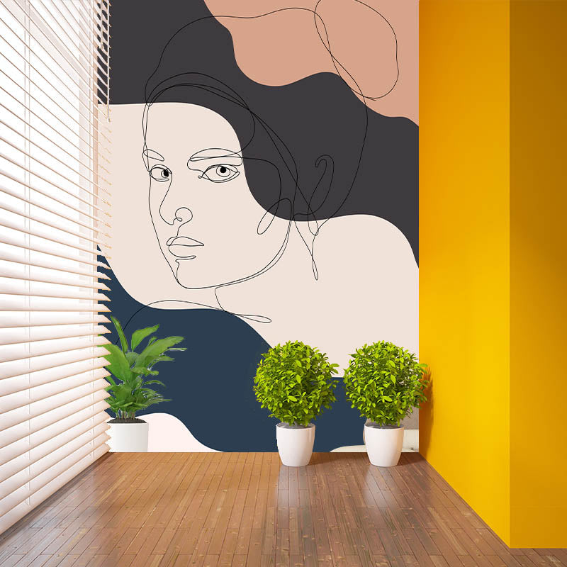 Illustration Pattern Mildew Wall Mural Horizontalt Art for Living Room