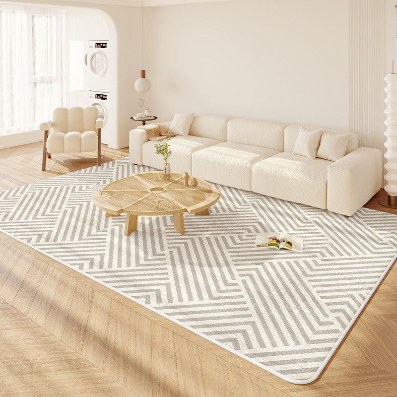Nordic Simple Rug Light Color Imitation Cashmere Indoor Rug Non-slip Area Carpet for Bedroom