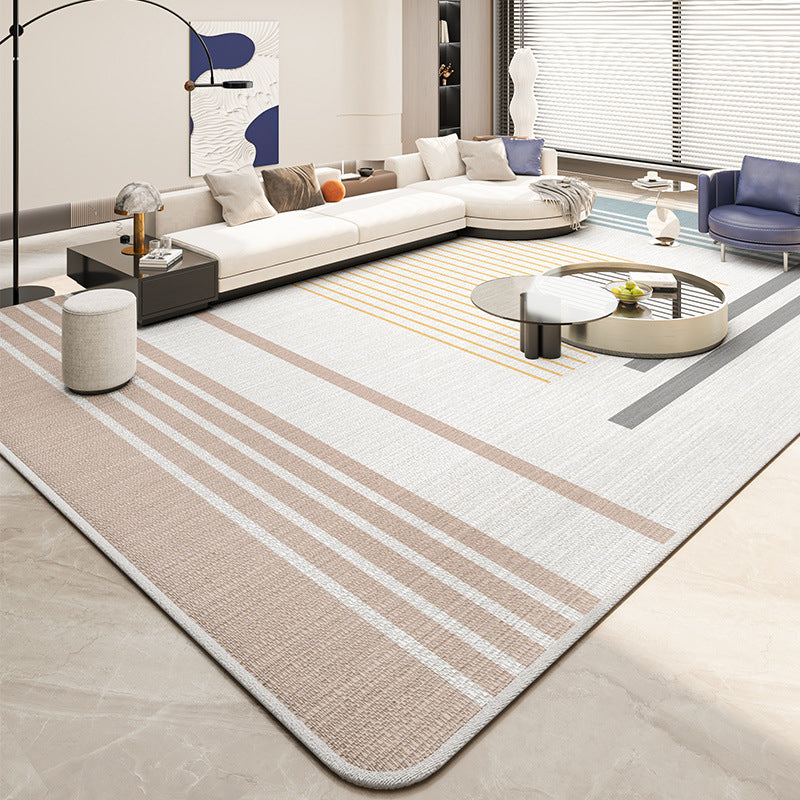 Nordic Simple Rug Light Color Imitation Cashmere Indoor Rug Non-slip Area Carpet for Bedroom