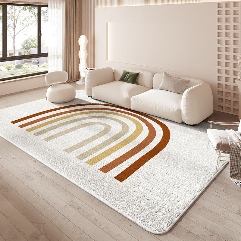 Nordic Simple Rug Light Color Imitation Cashmere Indoor Rug Non-slip Area Carpet for Bedroom