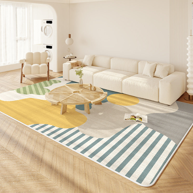 Nordic Simple Rug Light Color Imitation Cashmere Indoor Rug Non-slip Area Carpet for Bedroom