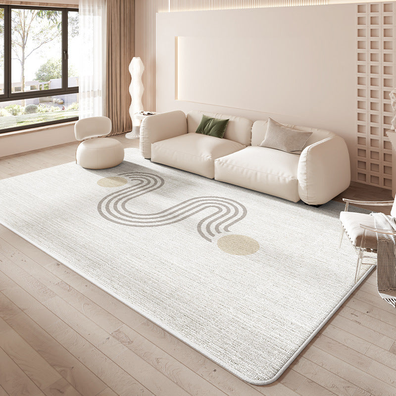 Nordic Simple Rug Light Color Imitation Cashmere Indoor Rug Non-slip Area Carpet for Bedroom