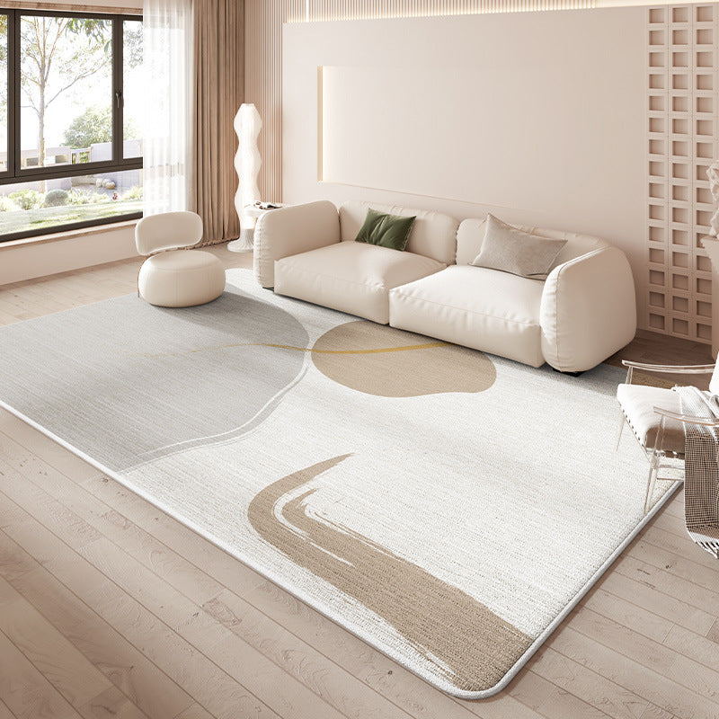 Nordic Simple Rug Light Color Imitation Cashmere Indoor Rug Non-slip Area Carpet for Bedroom