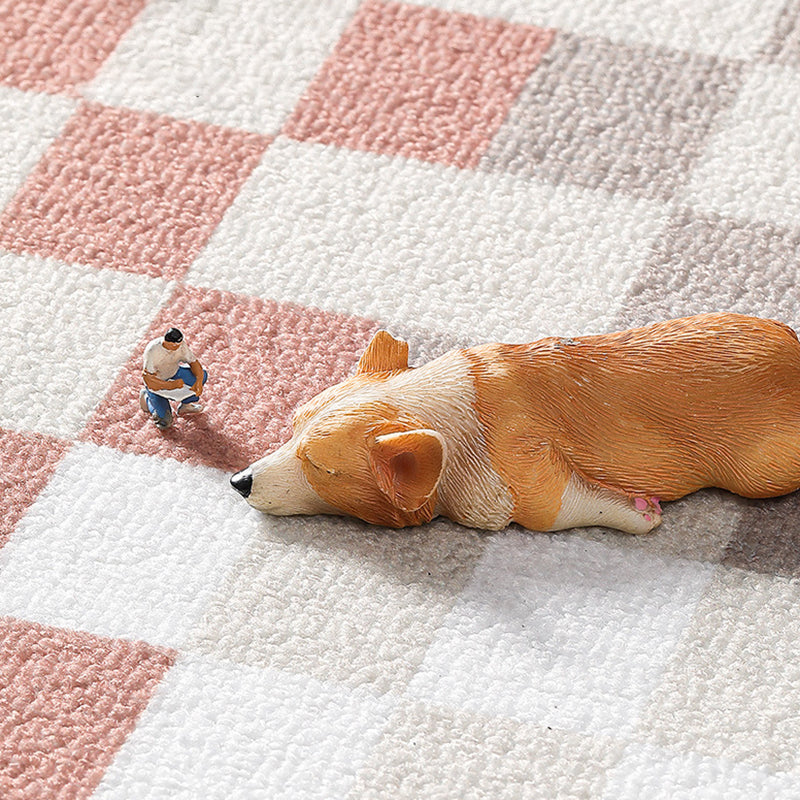 Nordic Simple Rug Light Color Imitation Cashmere Indoor Rug Non-slip Area Carpet for Bedroom