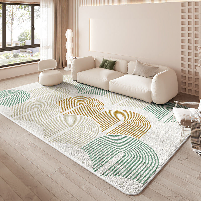 Nordic Simple Rug Light Color Imitation Cashmere Indoor Rug Non-slip Area Carpet for Bedroom