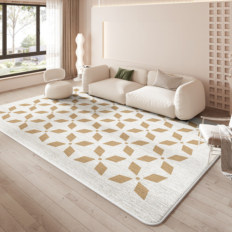 Nordic Simple Rug Light Color Imitation Cashmere Indoor Rug Non-slip Area Carpet for Bedroom