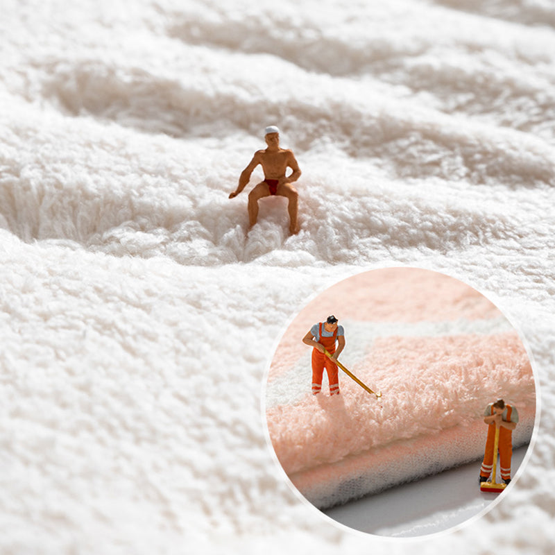 Modern Simple Line Rug Round Imitation Cashmere Area Carpet Absorbent Non-slip Rug for Living Room