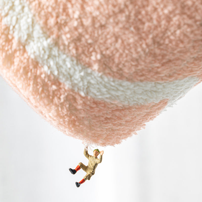 Modern Simple Line Rug Round Imitation Cashmere Area Carpet Absorbent Non-slip Rug for Living Room