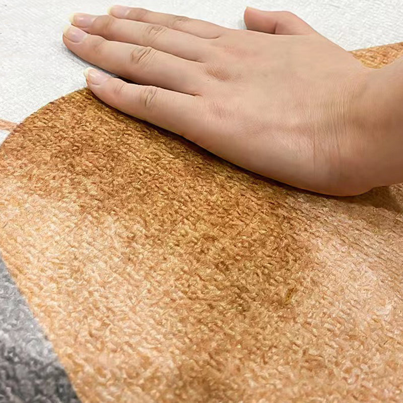 Modern Minimalist Line Rug Square Loop Pile Rug Absorbent Non-slip Area Carpet for Living Room