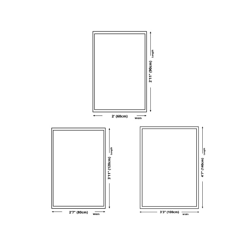 Modern Minimalist Line Rug Square Loop Pile Rug Absorbent Non-slip Area Carpet for Living Room